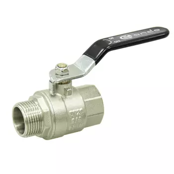 Кран шаровой латунный Ondo 1 1/4 ВР(г) х 1 1/4 НР(ш) полнопроходной ручка прямой (ONFMH114)