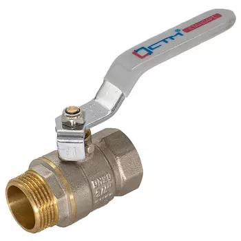 Кран шаровой латунный СТМ Стандарт 1 1/2 ВР(г) х 1 1/2 НР(ш) ручка прямой (CWFMH112)