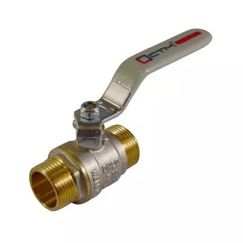 Кран шаровой латунный СТМ Стандарт 1/2 НР(ш) х 1/2 НР(ш) ручка прямой (CWMMH012)