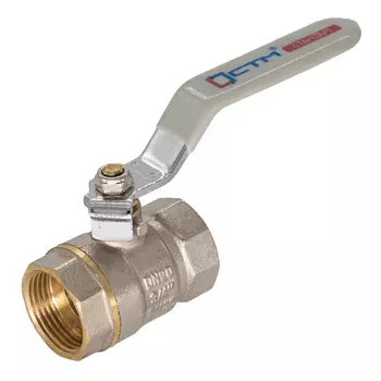 Кран шаровой латунный СТМ Стандарт 4 ВР(г) х 4 ВР(г) полнопроходной ручка прямой (CWFFH004)