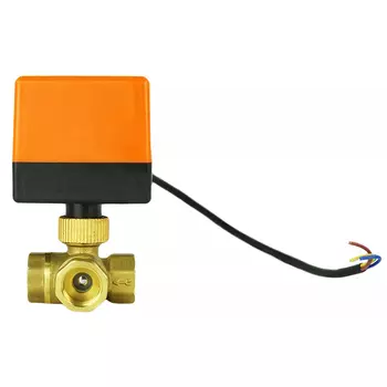 Кран шаровой с электроприводом латунный DN.ru RP.BRASS.120.MM (D160-00113) 1/2 ВР(г) х 1/2 ВР(г) прямой 220 В