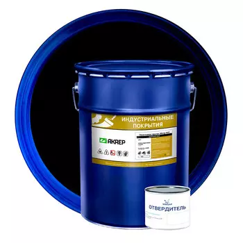 Краска эпоксидная для бетонных полов Мицар Акрэп-Б10 двухкомпонентная черная 20 кг+0,4 кг