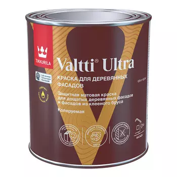 Краска фасадная по дереву Tikkurila/Tikkivala Valtti Ultra водно-дисперсионная база C бесцветная 0,9 л