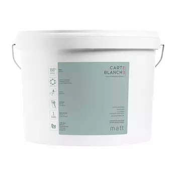 Краска моющаяся Carte Blanche Matt база А белая 9 л