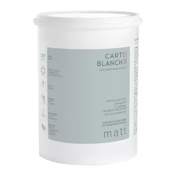Краска моющаяся Carte Blanche Matt база C бесцветная 0,9 л