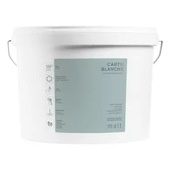 Краска моющаяся Carte Blanche Matt база С бесцветная 8,1 л