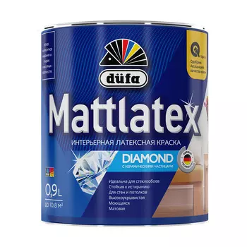 Краска моющаяся Dufa Mattlatex RD100 база 1 белая 0,9 л