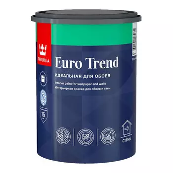 Краска моющаяся Tikkurila/Tikkivala Euro Trend база C бесцветная 0,9 л