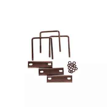 Крепление сетки/секции заборной к столбам Ювента 60х60 мм коричневое RAL 8017 (3 шт.)