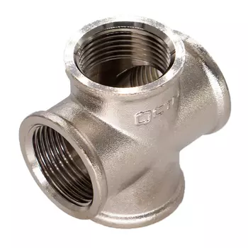 Крестовина CTM 1/2 ВР(г) х 1/2 ВР(г) х 1/2 ВР(г) х 1/2 ВР(г) латунная (CRKF0012)