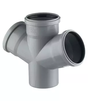Крестовина Ostendorf HTDA d110х110х110 мм 67° пластиковая одноплоскостная для внутренней канализации (115900)