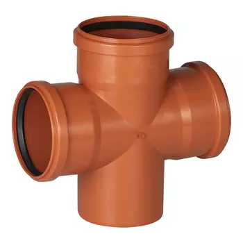 Крестовина Pro Aqua Terra d110х110х110 мм 87,6° пластиковая одноплоскостная для наружной канализации