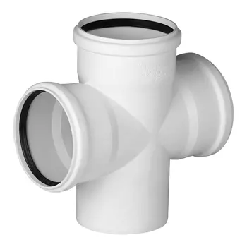 Крестовина Rehau Raupiano Plus d110х110х110 мм 87° пластиковая шумопоглощающая одноплоскостная для внутренней канализации