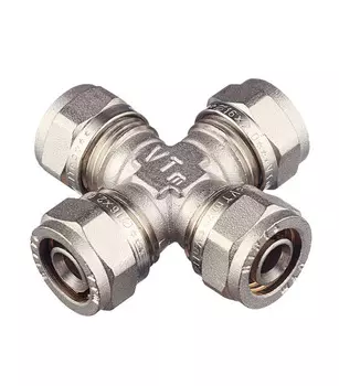 Крестовина VALTEC (VTm.341.N.161616) 16 обж(ц) х 16 обж(ц) х 16 обж(ц) х 16 обж(ц)