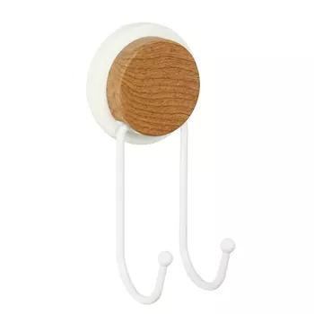 Крючок для ванной Fixsen Magic двойной самоклеящийся металл белый (FX-47005A)