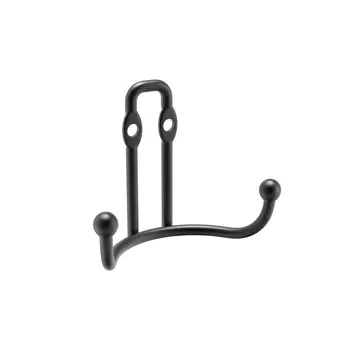 Крючок для ванной Fora Fresh двойной на шуруп металл черный (FOR-FR056BL)