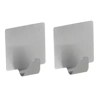 Крючок для ванной Fora одинарный самоклеящийся металл хром (2 шт.) (H24/9103)