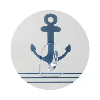 Крючок для ванной Fora Royal Navy одинарный самоклеящийся пластик белый (FOR-RN072)