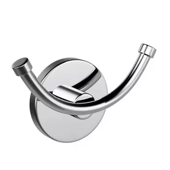 Крючок для ванной Haiba HB1705-2 двойной на шуруп нержавеющая сталь хром (540047)