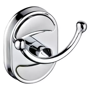 Крючок для ванной РМС А10 двойной на шуруп нержавеющая сталь хром (A5021)