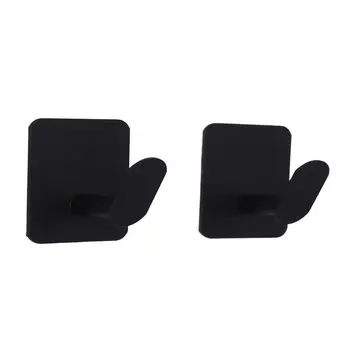 Крючок для ванной Stlz одинарный самоклеящийся нержавеющая сталь черный (2 шт.) (10665503)