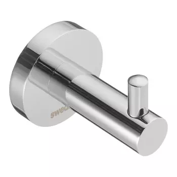 Крючок для ванной Swedbe Attribut одинарный на шуруп металл хром (9804)