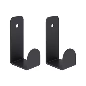 Крючок для ванной Ulitka Scandy одинарный на шуруп металл черный (2 шт.) (74104556)