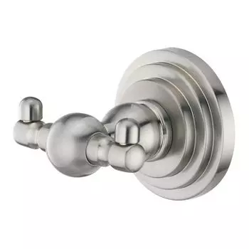 Крючок для ванной WasserKraft Ammer K-7000 двойной на шуруп металл никель (K-7023D)