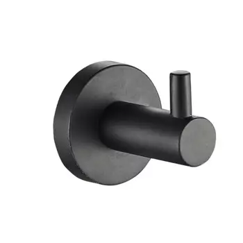 Крючок для ванной Zenfort 20588 одинарный на шуруп металл черный (102037)