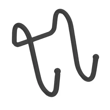 Крючок на рейлинг двойной черный (R-KR-A BL)