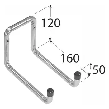 Крюк двойной DMX тип U 120х160х50 мм оцинкованный