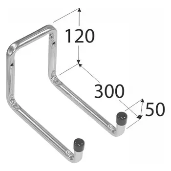 Крюк двойной DMX тип U 120х300х50 мм оцинкованный