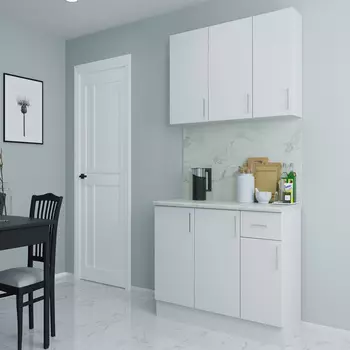 Кухонный гарнитур Твэгги белый 1400х520х2105 мм