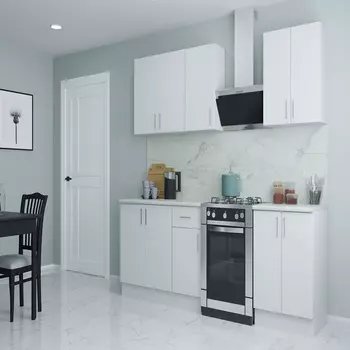 Кухонный гарнитур Твэгги белый 1800х520х2105 мм