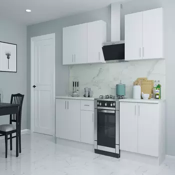 Кухонный гарнитур Твэгги белый 2000х520х2105 мм