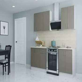 Кухонный гарнитур Твэгги тауп 1600х520х2105 мм