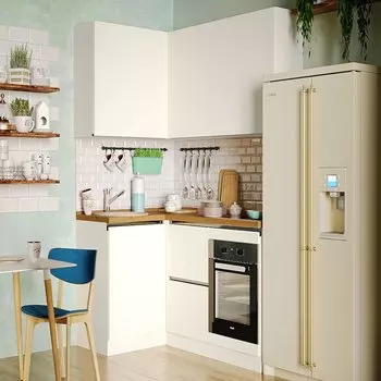 Кухонный гарнитур угловой Gola cor.1 W908 SM Egger белый базовый 2410х600х2260 мм