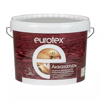 Лак антисептик акриловый Eurotex Аквалазурь белый 9 л