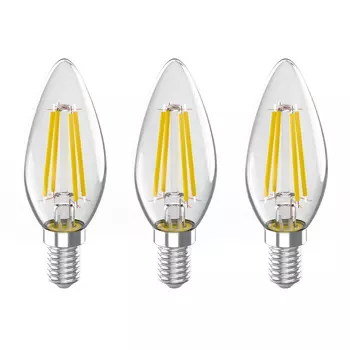 Лампа светодиодная филаментная Gauss E14 2700К 5,5 Вт 510 Лм 175-240 В свеча тонированная (3 шт.)