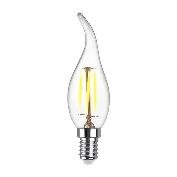 Лампа светодиодная филаментная Rev E14 4000К 5 Вт 540 Лм 220 В свеча на ветру прозрачная