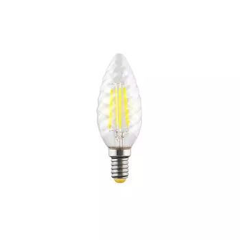 Лампа светодиодная филаментная Voltega Е14 2800К 6 Вт 580 Лм 220-240 В свеча витая прозрачная диммируемая