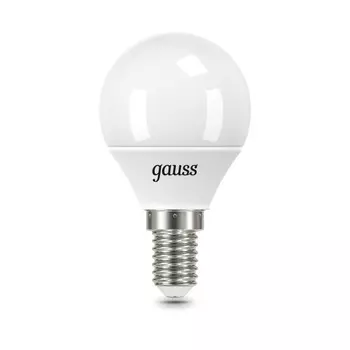 Лампа светодиодная Gauss E14 6500К 9,5 Вт 950 Лм 175-240 В шар тонированная