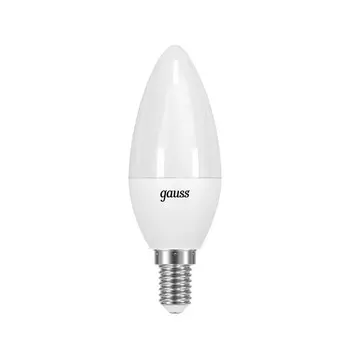 Лампа светодиодная Gauss E14 6500К 9,5 Вт 950 Лм 150-265 В свеча матовая