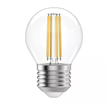 Лампа светодиодная филаментная Gauss Filament E27 2700К 12 Вт 730 Лм 190-240 В шар G45 прозрачная