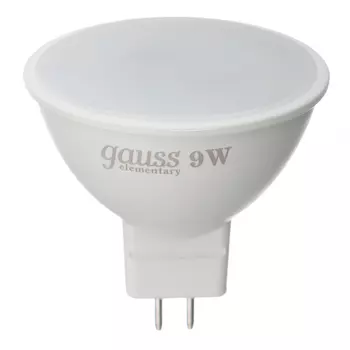Лампа светодиодная Gauss GU5.3 4100К 9 Вт 660 Лм 180-240 В рефлектор MR16 матовая
