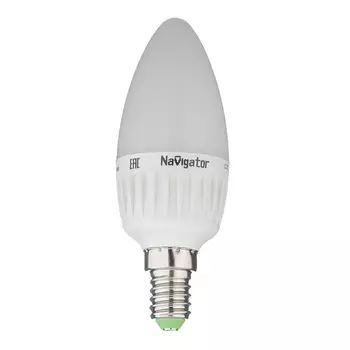 Лампа светодиодная Navigator E14 2700К 7 Вт 176-264 В свеча матовая диммируемая