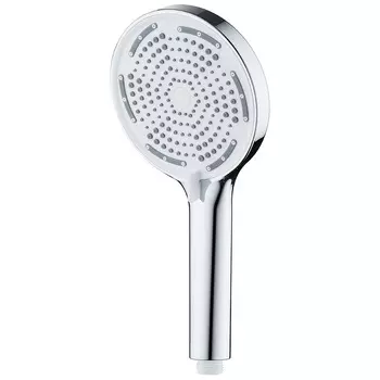 Лейка для душа ARGOtech Eddy d130 мм 3 режима без шланга пластик хром/белая (AGD 20.1319 B)