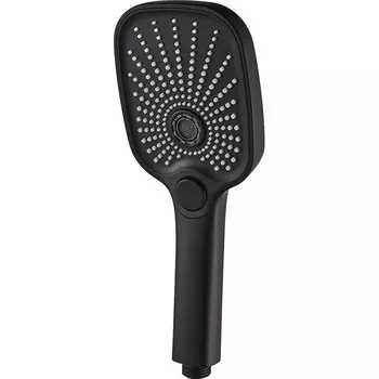 Лейка для душа ARGOtech Flash 130х100 мм 3 режима без шланга пластик черная (AGD 20.1316 B)