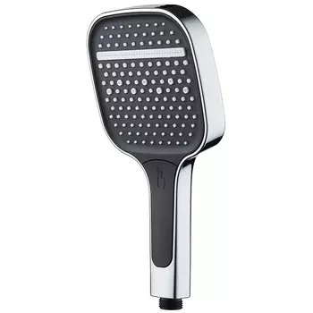 Лейка для душа ARGOtech Petra 130х130 мм 3 режима без шланга пластик хром/черная (AGD 20.1315 B)