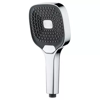 Лейка для душа ARGOtech Vista 120х120 мм 3 режима без шланга пластик хром/черная (AGD 20.1322 B)